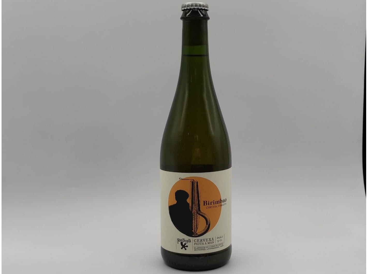 Botella de cervexa artesá Birimbao de Pintega